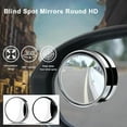 thumbnail image 3 of Blarkrus 2PCS Small Round Mirror Blind Spot Car Rearview Mirror NEW Auxiliary Mirro, 3 of 8