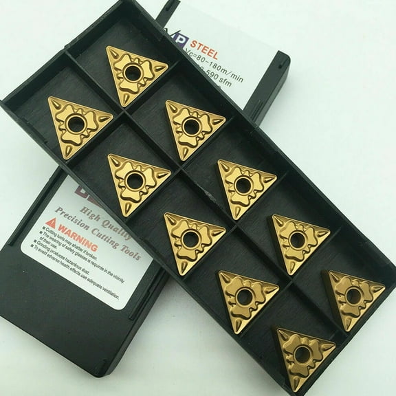 10Pcs Tnmg160404-Hq Lf9011 Tnmg332 Cnc Turning Carbide Insert For Steel High Grip Strength Strong Impact Resistance