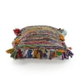 thumbnail image 6 of LR Home Nomad 26" x 26" Rainbow Striped Fringed Adult Decorative Throw Pillow, 6 of 6
