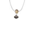thumbnail image 2 of Delight Jewelry Silvertone Mini Enamel Football Mia Monkey Charm Necklace, 2 of 4