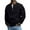 Black, variant on Men's New Stand-Up Collar Leisure Double-Stripe Jacket - Black XXXL