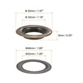thumbnail image 2 of 10Set Grommets Eyelets with Washers 30mm Copper Metal Eyelets Kit for Curtain Tarps Leather Bag DIY, Bronze, 2 of 6