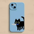 thumbnail image 3 of Creative funny Cat Phone Case For iPhone 14 13 12 11 15 Pro Max Case Funda iphone 11 Case Mini X XS XR 7 8 Plus SE Bumper Cover, 3 of 7