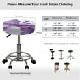 thumbnail image 6 of ZIATUBLE Purple Butterfly Bar Stool Covers Round Marble Stripes Bar Stool Cover Cushion 2 Pieces Stool Seat Replacement Cover 13"-15" with Elastic Bottom Seat Cover for Vanity Stool, 6 of 6