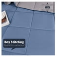 thumbnail image 3 of saney 3pc Dusty Blue King Size Comforter Set - All Season Reversible Down Alternative Comforter with Sham - Quilted Duvet Insert with Corner Tabs - Box Stitched - Breathable, Soft, Fluffy, 3 of 9