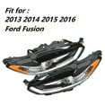 thumbnail image 5 of Labwork 2pcs Headlights Assembly Black Chrome Headlamp Housing Fit for 2013 2014 2015 2016 Ford Fusion, Front Left & Right, 5 of 6