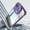 thumbnail image 5 of for iPhone 13 Case Clear Slim, [Built in Lens Protector] [Non Yellowing] TPU Bumper Transparent Back Hard Shell Shockproof Thin for Men Women for iPhone 13, Darkpurple, 5 of 5