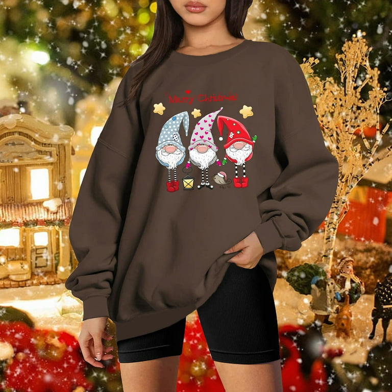 Oversize Sweatshirts Women Holiday Sweater Shirts Gifts for