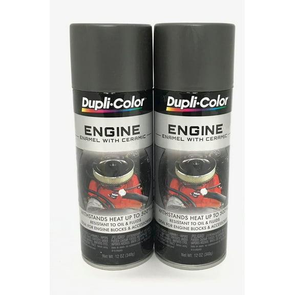 Duplicolor DE1651-2 Pack Engine Enamel with Ceramic Cast Coat Iron Color - 12 oz