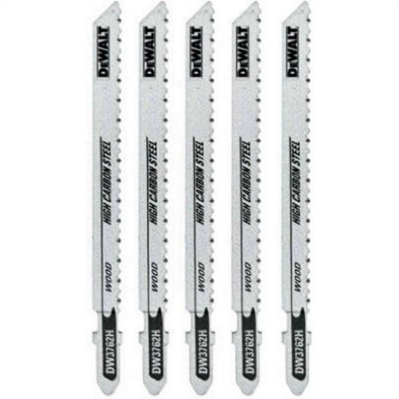 DeWalt DW3762H Laminate Down Cutting Wood Jig Saw Blades, 10TPI, 4", 5-Pack, Each