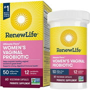 Women's Probiotic 50 Billion CFU Guaranteed, Probiotics for Women, 12 Strains, Shelf Stable, Gluten Dairy & Soy Free, 60 Capsules, Ultimate Flora Women's Vaginal-60 Day Money Back Guarantee