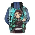 thumbnail image 3 of Demon Slayer Unisex Sweatshirts Loose Pullover Sweater Hooded Hoodie 3D Printing Jacket Winter Fall Clothes S, 3 of 7