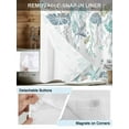 thumbnail image 5 of No Hook Shower Curtain with Snap-in Liner, Ocean Coastal Waterproof Fabric Bathroom Curtains, Nautical Starfish Conch Seashells Coral Bath Curtains & Mesh Top Window Stand Up Stall Standard 72''x72'', 5 of 9