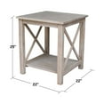 thumbnail image 3 of International Concepts Hampton 22" Square End Table in Washed Gray, 3 of 7