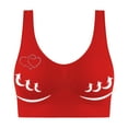 thumbnail image 2 of ZACPNCV Womens Wireless Bras V Mesh Comfortable Bralette Supportive Tshirt Bra No Underwire Seamless Push Up Everyday Bras Red L, 2 of 7