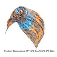 thumbnail image 2 of Minnieouse Estilos bohemios turbantes para mujeres Headwrap en forma de V Pre-Atado Sleep Beanie plisado Headcap Fashion Swirly Headcover naranja Type3 NO3, 2 of 5