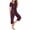 Hot Pink A2, variant on Hrsba Button Down Pajamas for Women Set,Short Sleeve Button Top and Pocket Capri Pants Pajama Sets for Women Soft