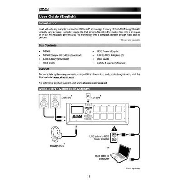 Instruction Manual ONLY for Akai MPX8 Owners Instruction Manual REPRINT