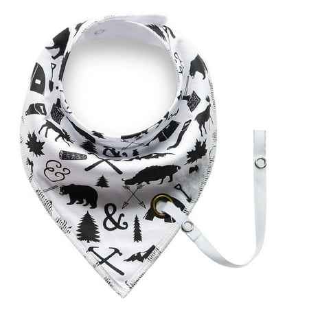 

YZdevelop Baby Infant Toddler Soft Triangle Bandana Bib Saliva Towel with Pacifier Clip