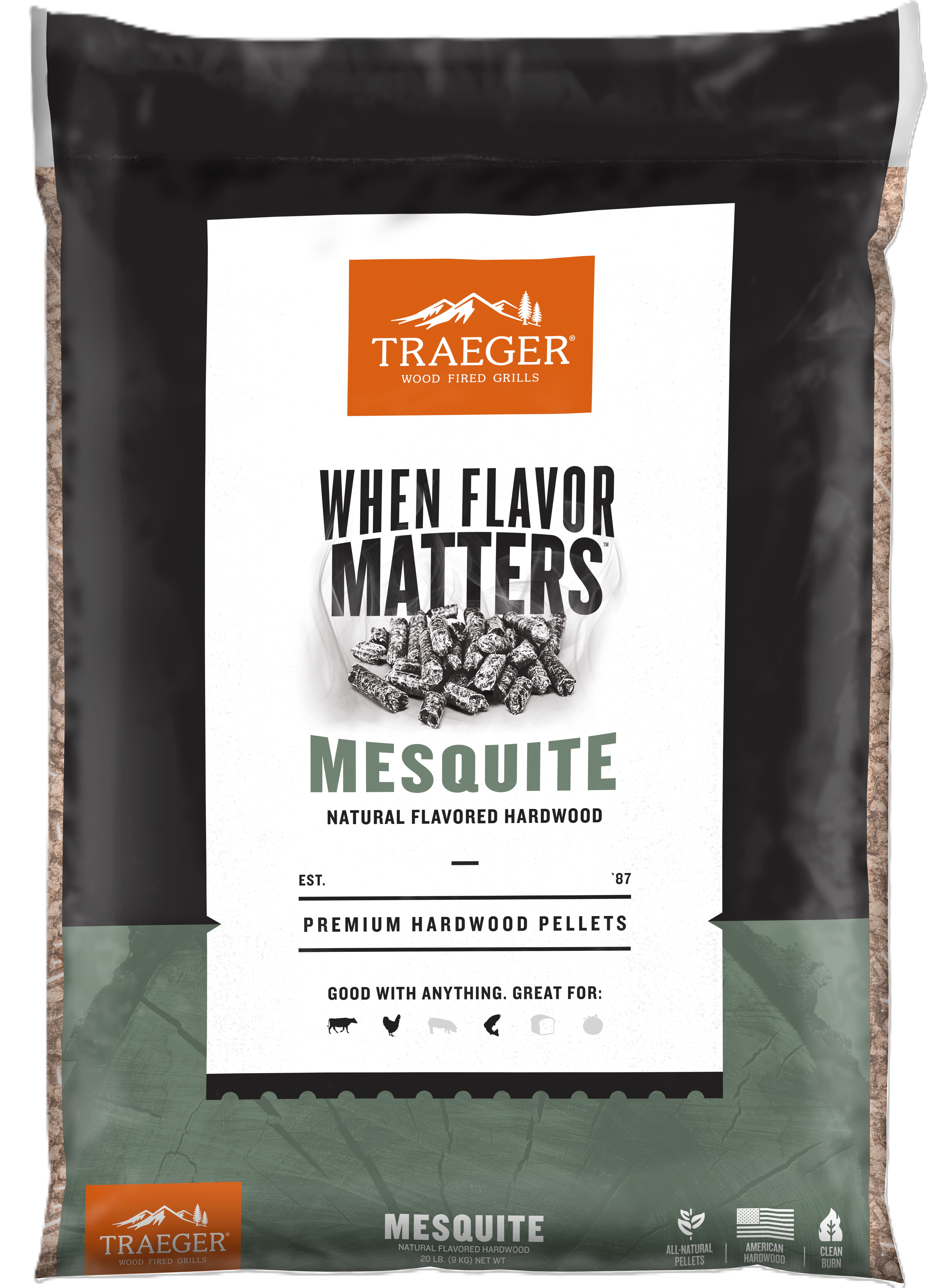 (3 pack) Mesquite Pellets (20LB)