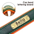 thumbnail image 4 of Collar de perro con placa de identificación de cuero PU personalizado, collares para perros acolchados suaves, nombre grabado gratis para perros pequeños, medianos y grandes, ajustable, 4 of 5