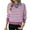 Purple, variant on Karight Womens Striped Cable Knit Sweater Fall Long Sleeve Crew Neck Pullover Tops Winter Fashion Clothes Winter Outfits