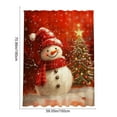 thumbnail image 3 of Christmas Snowman Themed Bathroom Shower Curtain 180x150cm, Waterproof Toilet Partition Decor with Multiple Festive Patterns, Holiday Bathroom Set for Home Decoration, 3 of 6