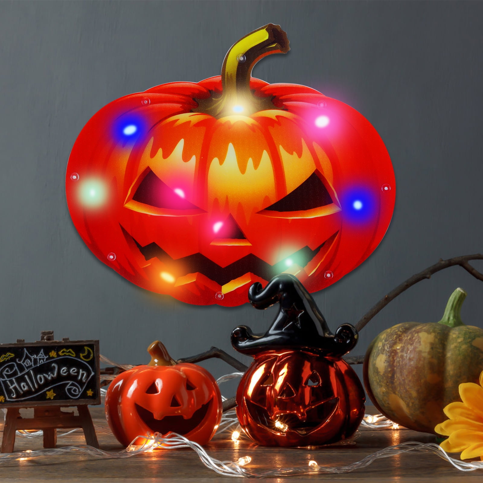 Halloween Jack O Lanterns, Pumpkin Window Silhouette Decoration