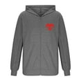 thumbnail image 6 of Txeol Mens Dialysis Sweatshirts Full Zip Lightweight Hemodialysis Hoodie Jackets Warm Drawstring Sweatshirt with Arm Zipper,Gray,XXL, 6 of 7