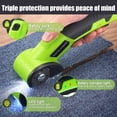thumbnail image 6 of HORMY Cordless Electric Scissors, 3.6V Rechargeable Cardboard Box Cutter with Safety Lock & LED Light, Power Rotary Cutter for Fabric Carpet Leather, 6 of 12