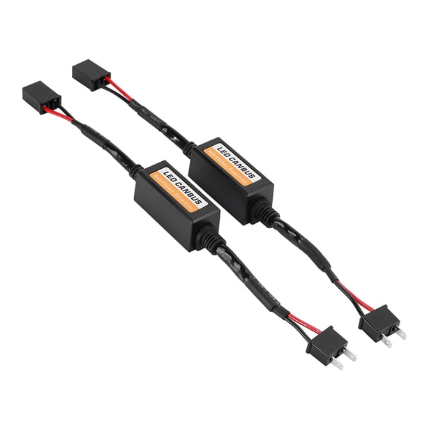 Decodificador De Faros H7, 2 Piezas Bombilla De Faro Resistencia Canbus Anti Destello Sin Error Decodificador De Carga LED Cancelador De Advertencia Adaptador De Cableado De