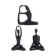 thumbnail image 2 of Colección de 3 estatuas de yoga para mujeres, recuerdo de resina nórdica, artesanía de yoga. Negro, 2 of 9