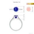 thumbnail image 4 of Angara Natural 1.45 Ct. Tanzanite Solitaire Engagement Ring in 14K White Gold for Women (Ring Size: 3.5), 4 of 9