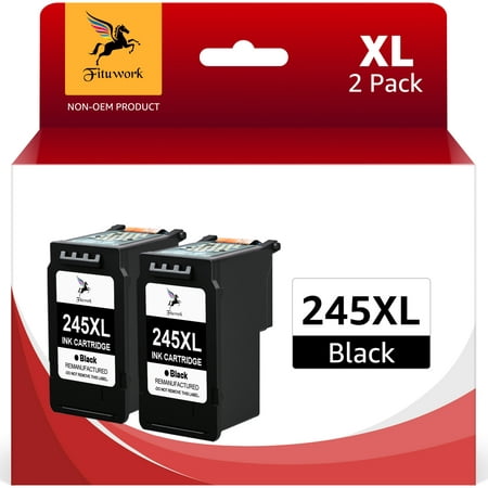 245 PG-245 XL Ink Cartridge Replacement for Canon Ink 245 Black Ink Used in PIXMA MX492 MX490 MG2522 MG2920 MG2922 TR4520 TR4522 TR4527 TS3320 TS3322 Printers, 2 Pack