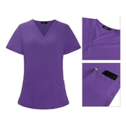 Women Medical Scrubs Set Nurse Work Uniform Nursing Scrub Top and Pants with Pockets