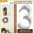 thumbnail image 2 of 5 Inch House Numbers for Outside, Metal Address Number 4- Modern Design, Weather-Resistant White Crystal Powder Coated Finish, Stain Resistant, No Paint Peeling (White), 2 of 8