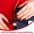 thumbnail image 4 of Gymnture New Year's Day Car Lucky Cat Keychain Japanese Maneki Neko Pendant Fortune Mascot Decor, 4 of 11