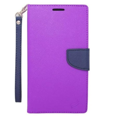Insten Universal Flip Leather Wallet Case with Card Slot & Hand strap For ZTE Zmax / LG V20 V10 G Stylo LS770 Vista / Samsung Galaxy Note 5 4 3 Edge S6 Edge Plus -