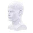 thumbnail image 3 of PVC Male Mannequin Head Display Head Mannequin Display Wig Head Stand White, 3 of 9