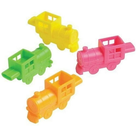 US Toy Mini Train Whistles, One Dozen Assorted