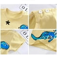 thumbnail image 4 of Cethrio Ensemble d'Été pour Garçons Tout-Petits, Ensemble Graphique 2 Pcs à Manches Courtes Jaune Taille 2-3 T, 4 of 5
