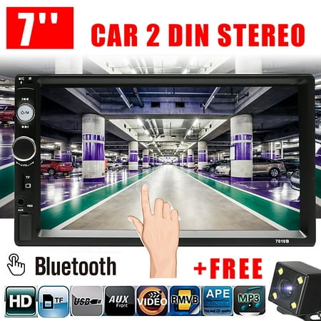 HD MP5 Player For Car , bluetooth Car Stereo Systems, Double Din Car Stereo 7'' Car Radio Bundle Touch Screen ,FM AUX Car Radio Players +Rear