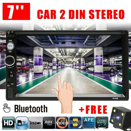 Stereo Systems For Cars HD MP5 Player For Car , bluetooth Car Stereo Systems, Double Din Car Stereo 7'' Car Radio Bundle Touch Screen ,FM AUX Car Radio Players +Rear Camera ()