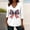 #0014-White, variant on Xucatan Womens 3/4 Sleeve V Neck American Flag T-Shirts 4th of July Independence Day Summer Graphic Tee Top Gift