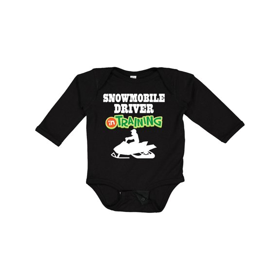 Inktastic Snowmobile Driver in Training Boys Long Sleeve Baby Bodysuit