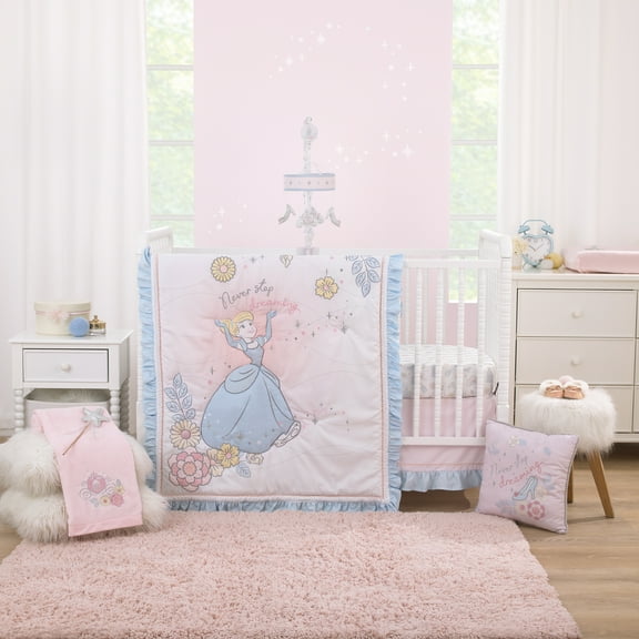 Disney Sweet Princess Cinderella 3 Piece Crib Bedding Set