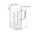 thumbnail image 2 of Masteelf Liquid Measuring Glass Cup Large Capacity Milk Coffee Pouring Cup Clear Graduated Glass Mug With Spout And Handle 1000 ML, 2 of 8