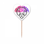 Triceratops Face Dinosaurs Toothpick Flags Heart Lable Cupcake Picks