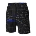 thumbnail image 4 of Tebeau Mathematica Science Print Men's Summer Beach Shorts Lightweight Elastic Waist Drawstring Casual Shorts with Pocket-Medium, 4 of 6