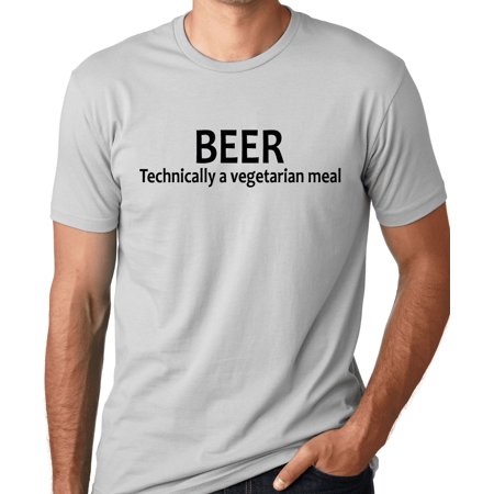 Think Out Loud Apparel Beer Technically A Vegetarian Meal Funny T Shirt Drinking Humor Tee